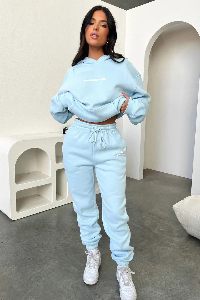 Oversize Hoodie Set - Pale Blue