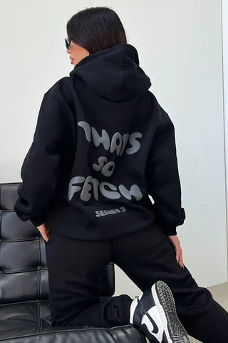 Oversize Hoodie Set - Black