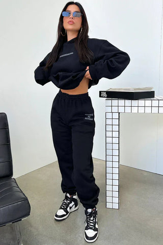 Oversize Hoodie Set - Black