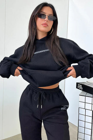 Oversize Hoodie Set - Black