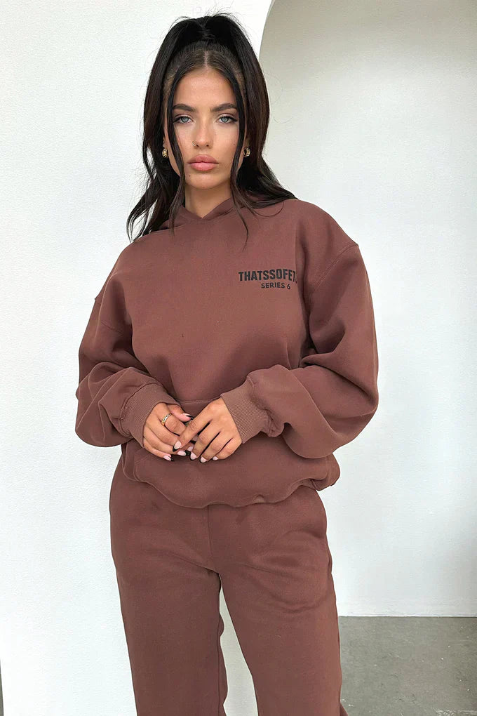 Oversize Hoodie Set - Brown