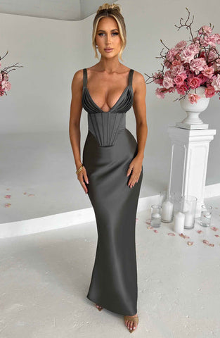 Kendall Maxi Dress - Charcoal