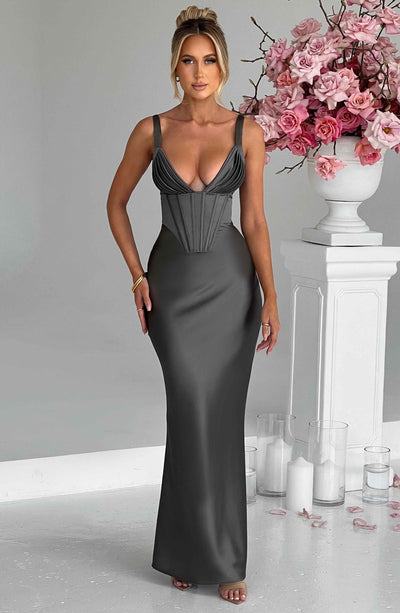 Kendall Maxi Dress - Charcoal