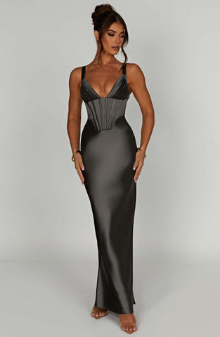 Kendall Maxi Dress - Charcoal