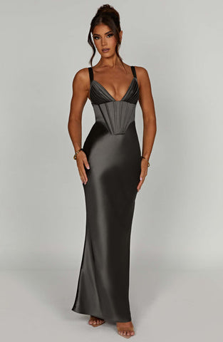 Kendall Maxi Dress - Charcoal