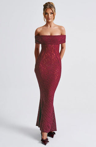 Maeve Maxi Dress - Burgundy