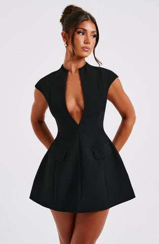 Michaela Mini Dress - Black