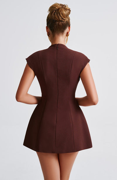 Michaela Mini Dress - Brown