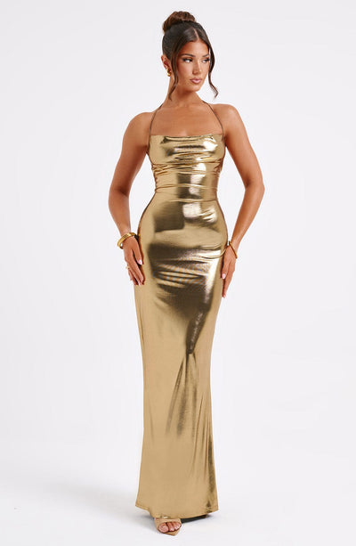 Harper Maxi Dress - Gold