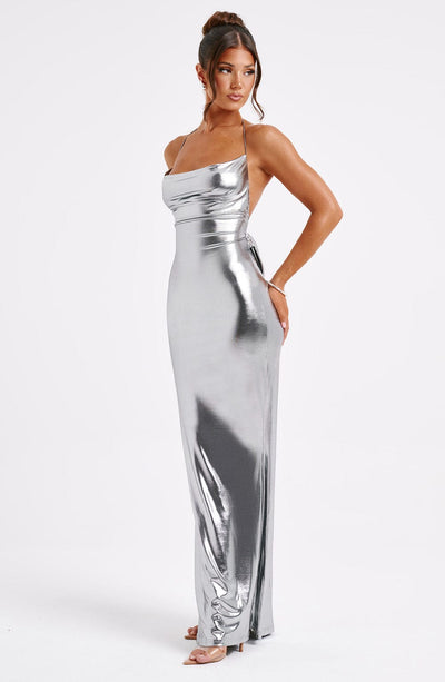 Harper Maxi Dress - Gunmetal