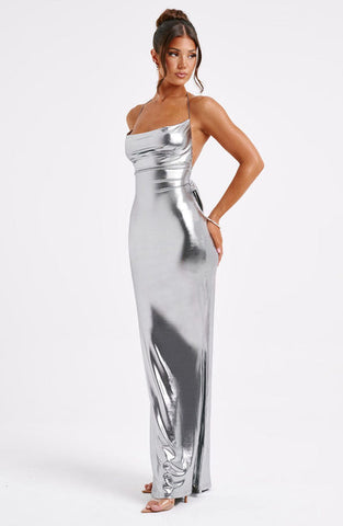 Harper Maxi Dress - Gunmetal