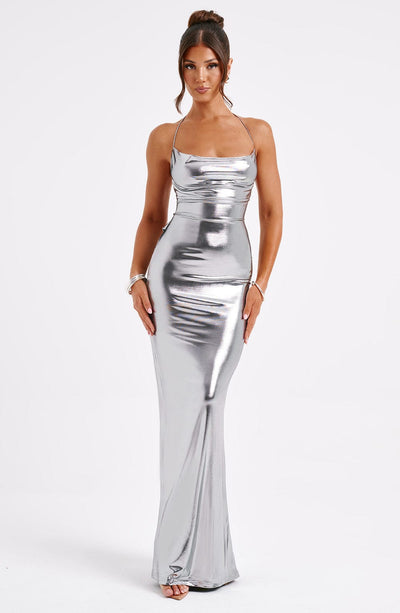 Harper Maxi Dress - Gunmetal