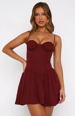 Sophia Mini Dress Wine