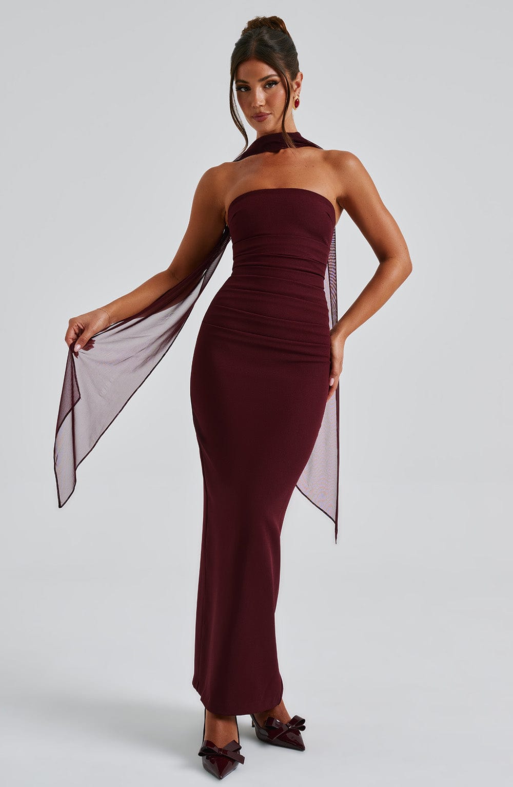 Kiera Maxi Dress - Cherry Lacquer