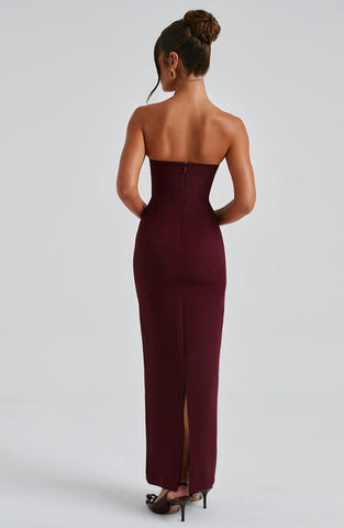 Kiera Maxi Dress - Cherry Lacquer