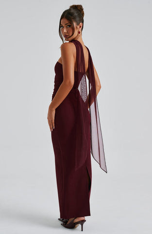 Kiera Maxi Dress - Cherry Lacquer