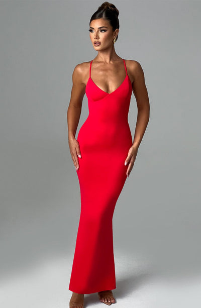 Marie Maxi Dress - Red