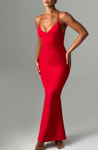 Marie Maxi Dress - Red