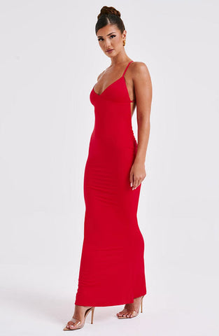 Marie Maxi Dress - Red