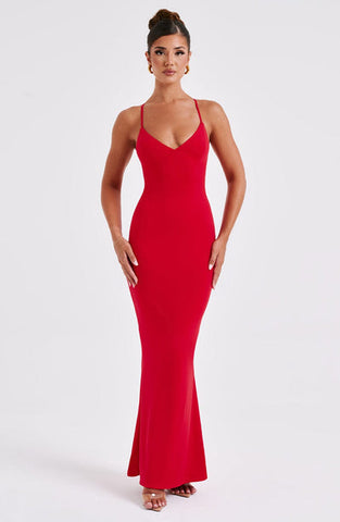 Marie Maxi Dress - Red