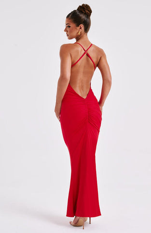 Marie Maxi Dress - Red